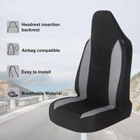 AUTOYOUTH Autóülés Védőhuzat Elöl Szürke Univerzális Kutyabarát Gyermekbiztos Légzsák Kompatibilis - gray 4