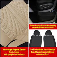 AUTOYOUTH Univerzális Autóülés Huzat Komplett Szett Beige Ülésprotektálás - Full set, beige 5