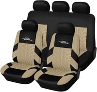 AUTOYOUTH Univerzális Autóülés Huzat Komplett Szett Beige Ülésprotektálás - Full set, beige 1