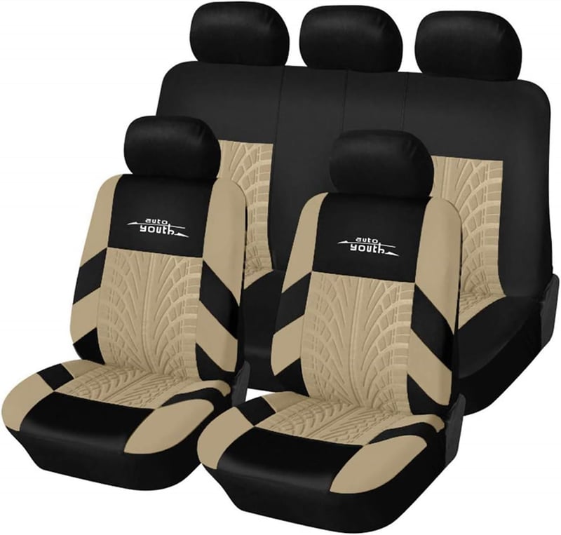 AUTOYOUTH Univerzális Autóülés Huzat Komplett Szett Beige Ülésprotektálás - Full set, beige