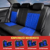 AUTOYOUTH Univerzális Autóülés Huzat Teljes Szett Kék Ülésprotektálás 3