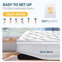 Autsel 1000 g/m² ultra mäkký matracový topper s čiastočkami pamäťovej peny, 90x200 cm 5