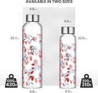 Autsel 500 ml Boroszilikát Üveg Kulacs Neoprén Védőtokkal - Rózsaszín Hőszigetelt Cseppmentes Palack Sportoláshoz, Kültéri Tevékenységekhez 5