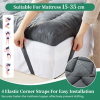 Autsel Matracvédő 140x200 cm, 1000 g/m² Hipoallergén Matractopper, Fehér 4