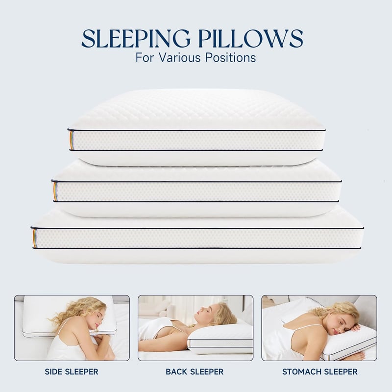 Autsel Ortopéd Gél Memory Foam Párna Oldalsó Alváshoz 70x40cm