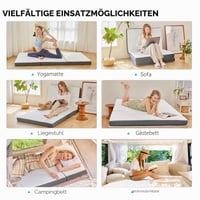 Autsel Összecsukható Matrac 80x195x10 cm 3 Részes Kempingmatrac Vendégágy Faltmatratze 7