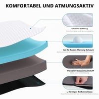 Autsel Összecsukható Matrac 80x195x10 cm 3 Részes Kempingmatrac Vendégágy Faltmatratze 4