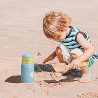 Autsel Rozsdamentes Gyerek Kulacs Szívószállal, Hőtartó Fém Ivópalack, BPA-Mentes, Óvodai és Iskolai Használatra 6