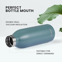 Autsel Termosz Kulacs 500ml - Rozsdamentes Acél Hőszigetelt Palack Hideg-Meleg Italokhoz, Kék, Szívószálas, Szivárgásmentes, Irodai, Sport,  3