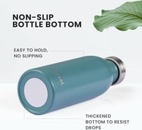 Autsel Termosz Kulacs 500ml - Rozsdamentes Acél Hőszigetelt Palack Hideg-Meleg Italokhoz, Kék, Szívószálas, Szivárgásmentes, Irodai, Sport,  4