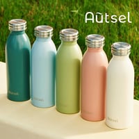 Autsel Termosz Kulacs 500ml - Rozsdamentes Acél Hőszigetelt Palack Hideg-Meleg Italokhoz, Kék, Szívószálas, Szivárgásmentes, Irodai, Sport,  7