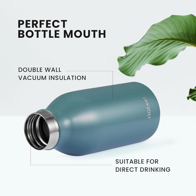 Autsel Termosz Palack 350ml Rozsdamentes Acél Hideg Meleg Italokhoz Kék