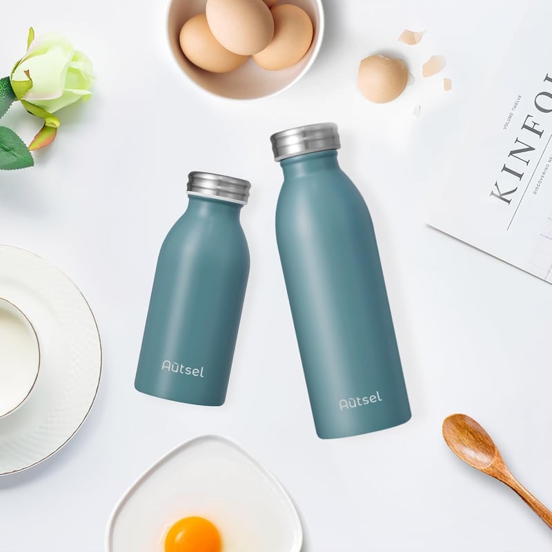 Autsel Termosz Palack 350ml Rozsdamentes Acél Hideg Meleg Italokhoz Kék