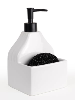 Autumnlife keramički držač za spužvicu 450 ml bijeli - Dozator za sapun — Dozator za sapun nedostaje i napuknut je na 2 mjesta (stanje: vidi 2. sliku)
