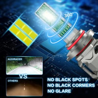AUXIRACER HB3/9005 LED fényszóró 3000LM 120W 6500K fehér hiba nélküli autó lámpa csere szett 4