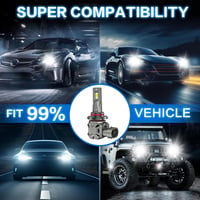 AUXIRACER HB3/9005 LED fényszóró 3000LM 120W 6500K fehér hiba nélküli autó lámpa csere szett 5