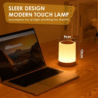Lampă de noapte Auxmir tactilă, reglabilă, 3000 mAh, 256 culori RGB, 5 moduri, reîncărcabilă prin USB, cu temporizator, lampă de masă LED portabilă pentru copii, maro 10