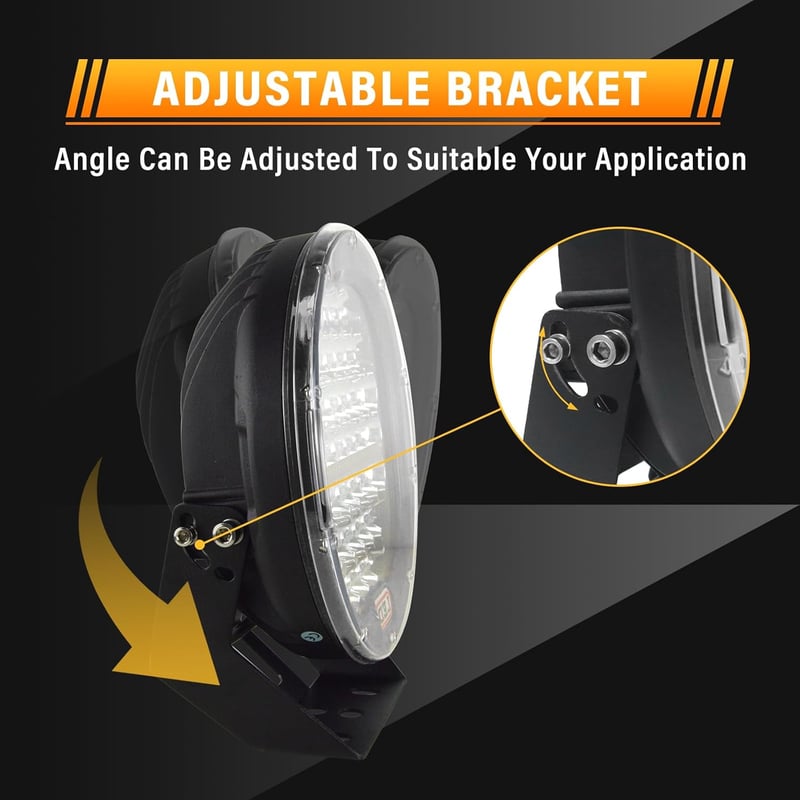 AUXTINGS 2db 23cm 294W LED munkalámpa piros kerek 24000lm vízálló spotlámpa teherautóhoz ATV traktorhoz