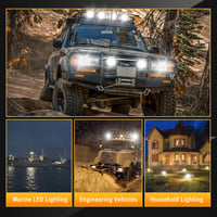 AUXTINGS 2db 23cm 294W LED munkalámpa piros kerek 24000lm vízálló spotlámpa teherautóhoz ATV traktorhoz 9