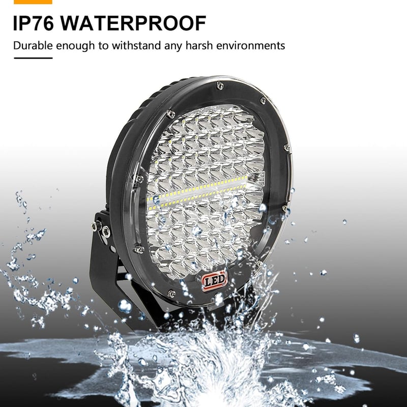 AUXTINGS 2db 23cm 294W LED munkalámpa piros kerek 24000lm vízálló spotlámpa teherautóhoz ATV traktorhoz