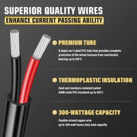 AUXTINGS 3m 40A 12V LED lámpa vezeték szett távirányítóval 5