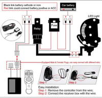 AUXTINGS 3m 40A 12V LED lámpa vezeték szett távirányítóval 7