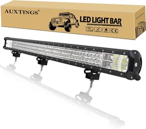 AUXTINGS 40 col 540W 3 sor 7D LED munkalámpa spot és szórt fény kombinált, DC 12V-24V 6000K, fekete UTV off-road
