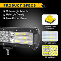 AUXTINGS 570W 57cm LED munkalámpa 4 soros spot flood teherautó traktor 12V 24V - 23 tum 570-C 3