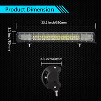 AUXTINGS 570W 57cm LED munkalámpa 4 soros spot flood teherautó traktor 12V 24V - 23 tum 570-C 2