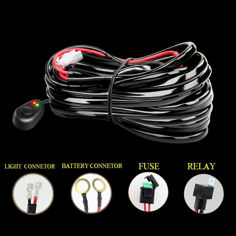 AUXTINGS 58cm 480W LED Munkalámpa Szett - Hármas Fénysávú Kiegészítő Fényszóró Kábelkötegekkel, Terepjárókhoz, Teherautókhoz, IP67 Vízálló, 