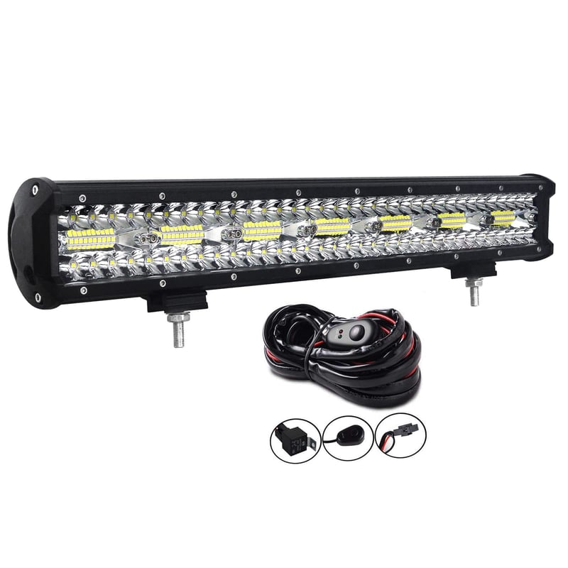 AUXTINGS 58cm 480W LED Radno svjetlo Set - Troredni Dodatni Reflektor sa Setom Kablova, za Terenska Vozila, Kamione, IP67 Vodootporno