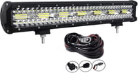 AUXTINGS 58cm 480W LED Munkalámpa Szett - Hármas Fénysávú Kiegészítő Fényszóró Kábelkötegekkel, Terepjárókhoz, Teherautókhoz, IP67 Vízálló,  1