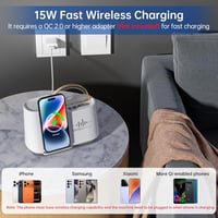 AUYLE Bluetooth hangszóró éjszakai lámpa vezeték nélküli töltővel RGB világítás 4