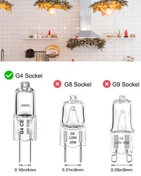 Bec Halogen AUZOSL G4, Set de 12 bucăți, 20W, Lumină Albă Caldă 2700K, Bec Halogen de Înaltă Calitate 6