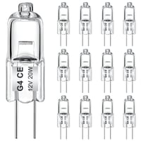 Bec Halogen AUZOSL G4, Set de 12 bucăți, 20W, Lumină Albă Caldă 2700K, Bec Halogen de Înaltă Calitate 1