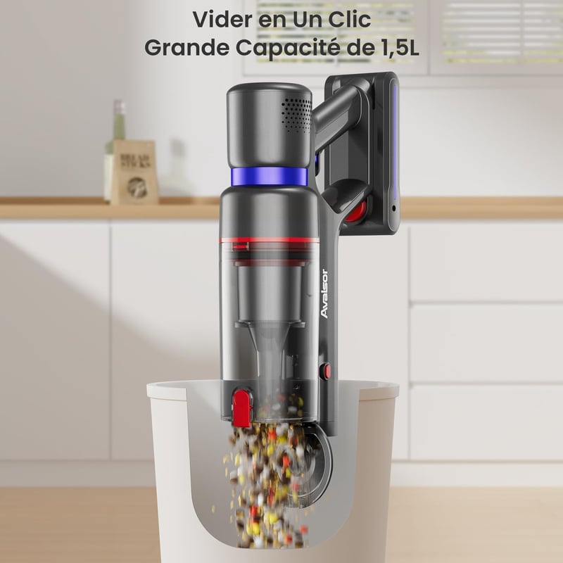 Avalsor 45000 Pa Vezeték Nélküli Porszívó 550W, 70 Perc Üzemidő, LED Kijelző