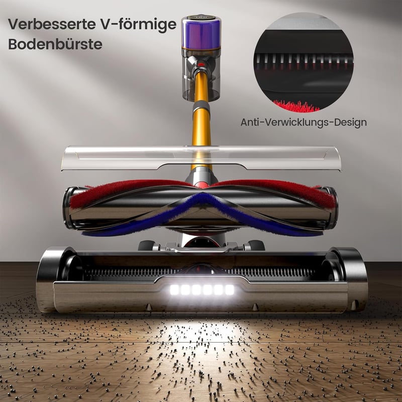 Avalsor F01 Vezeték Nélküli Porszívó 550W Motorral - 45kPa Szívóerő, 65 Perc Üzemidő, HEPA Szűrő, OLED Kijelző, Állatszőr Eltávolító