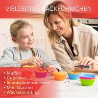 AVANA Nagy újrahasználható szilikon muffin forma 20 db, BPA mentes cupcake kapszula, 7 színben 6