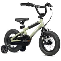 AVASTA Gemini 16-inčni dječji BMX bicikl s pomoćnim kotačima - maslinasto zeleni 2