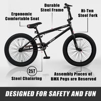 AVASTA Hesper 20 Colos Gyerek BMX Kerékpár 4 Peddel 6-14 Éves Fiúknak 2
