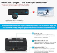 Convertor extractor audio HDMI 2.0b avedio links, 4K 60Hz, HDMI ARC, Toslink SPDIF, stereo 3,5 mm, HDCP 2.2, DTS 5.1, PCM, cu cablu optic inclus 6