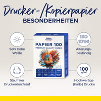 Hârtie pentru imprimante cu jet de cerneală și laser Avery Zweckform 2566, A4, 100 g/m², alb imaculat, 500 coli 2
