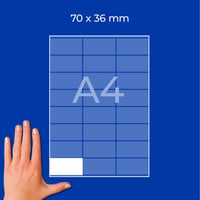Etichete autoadezive albe Avery Zweckform 6122, Ultragrip, 70x36 mm, A4, 240 bucăți, 10 coli, imprimabile, etichete pentru expediere 4