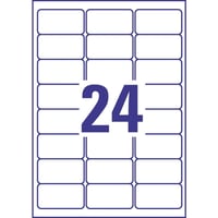 Avery Zweckform J4773-10 Samolepiace etikety odolné voči poveternostným vplyvom pre atramentové tlačiarne, 63,5x33,9 mm, biele, 240 ks na 10 listoch 5