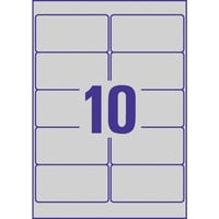 Etichete autoadezive din folie argintie Avery Zweckform L6012-20, 96x50,8 mm, rezistente la intemperii, adeziv puternic, 20 coli, 200 bucăți, etichete pentru nume 4