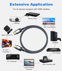 AviBrex 4K HDMI 2.0 Kábel 0.8m - 18Gbps Fonatolt, 4K@60Hz, PS4/PS5/Xbox 6