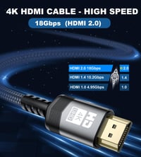 AviBrex 4K HDMI 2.0 Kábel 0.8m - 18Gbps Fonatolt, 4K@60Hz, PS4/PS5/Xbox 3