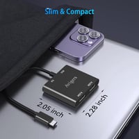 Avigers USB-C HDMI adapter 4K 60Hz, 4 az 1-ben, kettős monitor, Windows/macOS 7