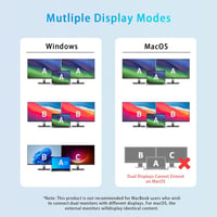 Avigers USB-C HDMI adapter 4K 60Hz, 4 az 1-ben, kettős monitor, Windows/macOS 3