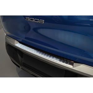 Avisa štitnik stražnjeg branika od nehrđajućeg čelika za Peugeot 3008 III (2024-) – uzorak Ribs – savijeni štitnik branika (stanje: vidi 2. sliku)